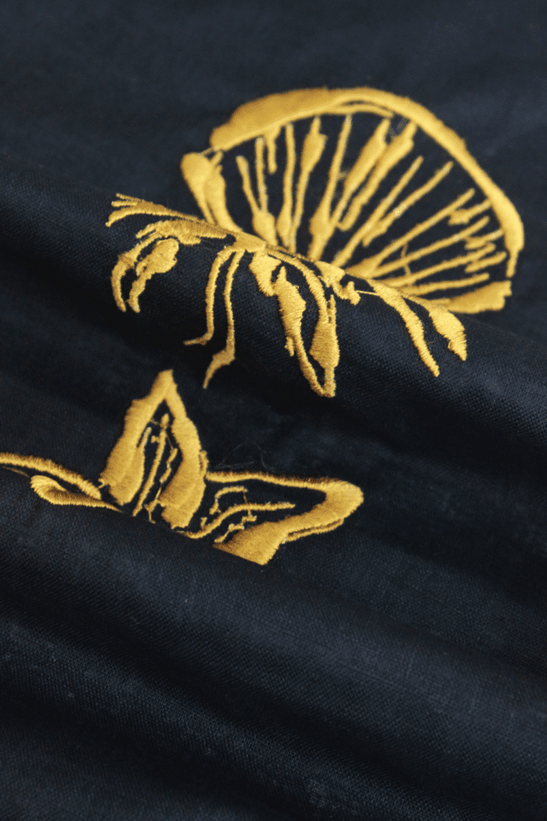 Premium Navy Blue Embroidered Resort Shirt – Tropical Beach Casual Half Sleeve Shirt for Men